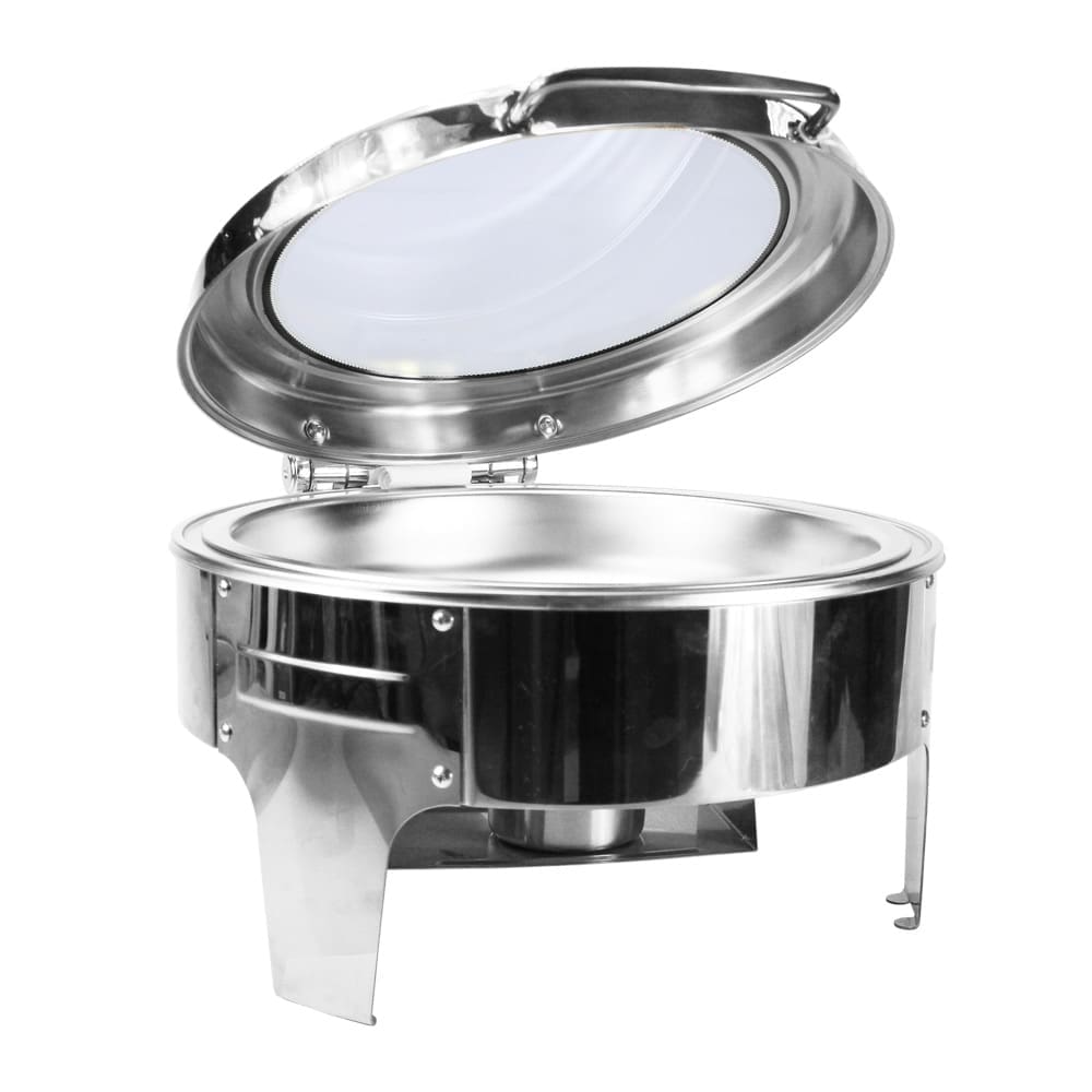 Silver Flat Chafing Dish - With Large Window