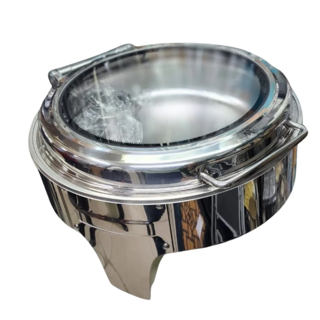 Silver Flat Chafing Dish - With Large Window - Image 2