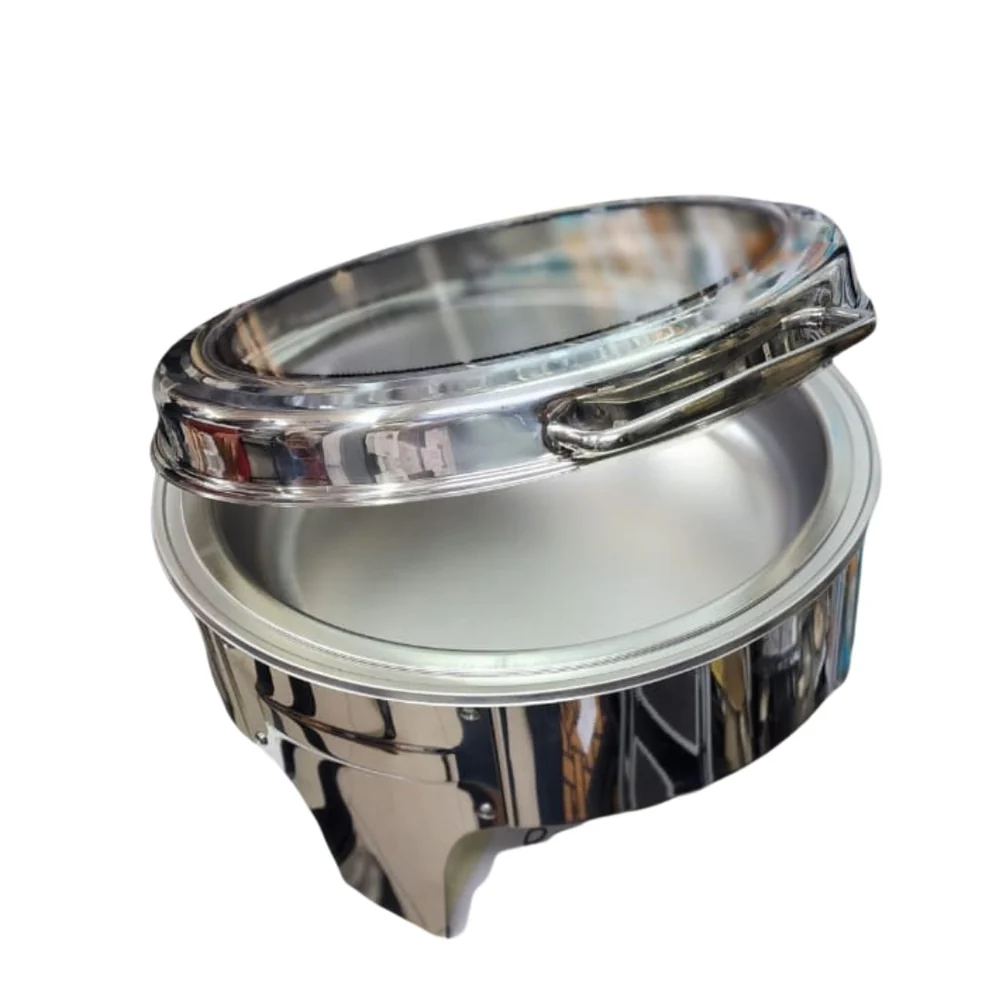 Silver Flat Chafing Dish - With Large Window - Image 3