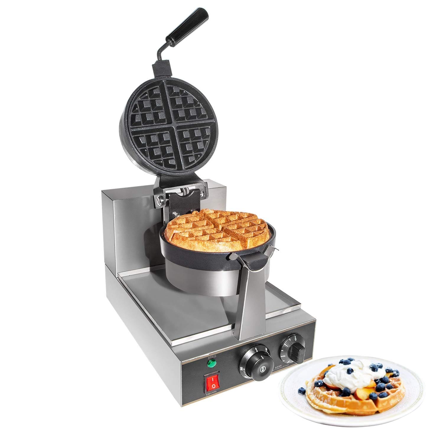 Belgian Single Waffle Machine - Rotating