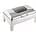 Silver Curved Chafing Dish - With Window (Rectangular)