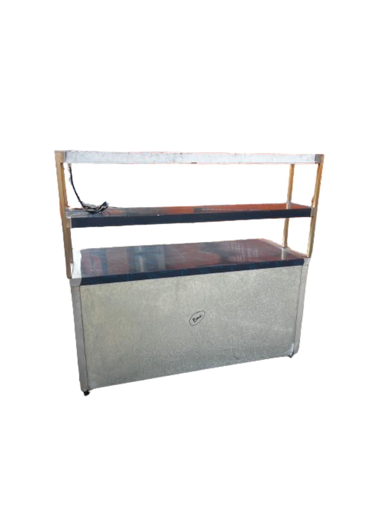 Neutral Service Counter With Riser Shelf 1100mm X 700mm X 1630mm - Image 3