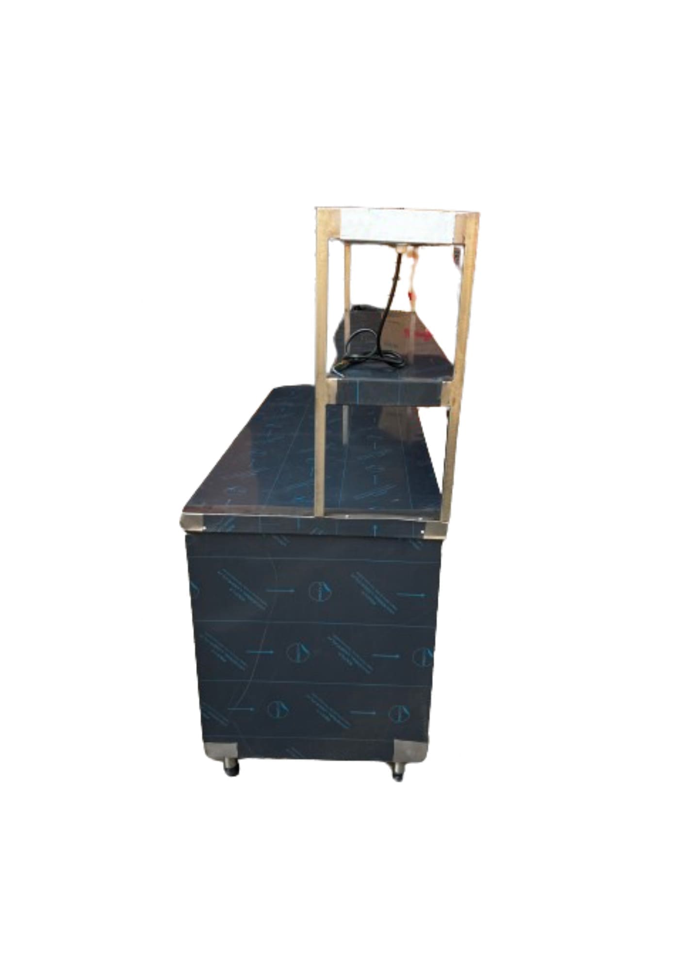 Neutral Service Counter With Riser Shelf 1100mm X 700mm X 1630mm - Image 4