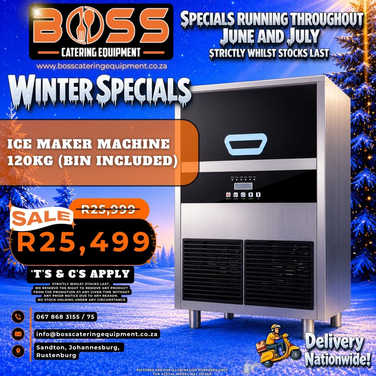 Ice Maker Machine 120kg (Bin Included)