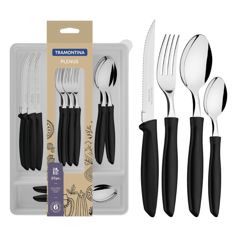Tramontina 25pc. Tableware Set (Black) - 23498/030